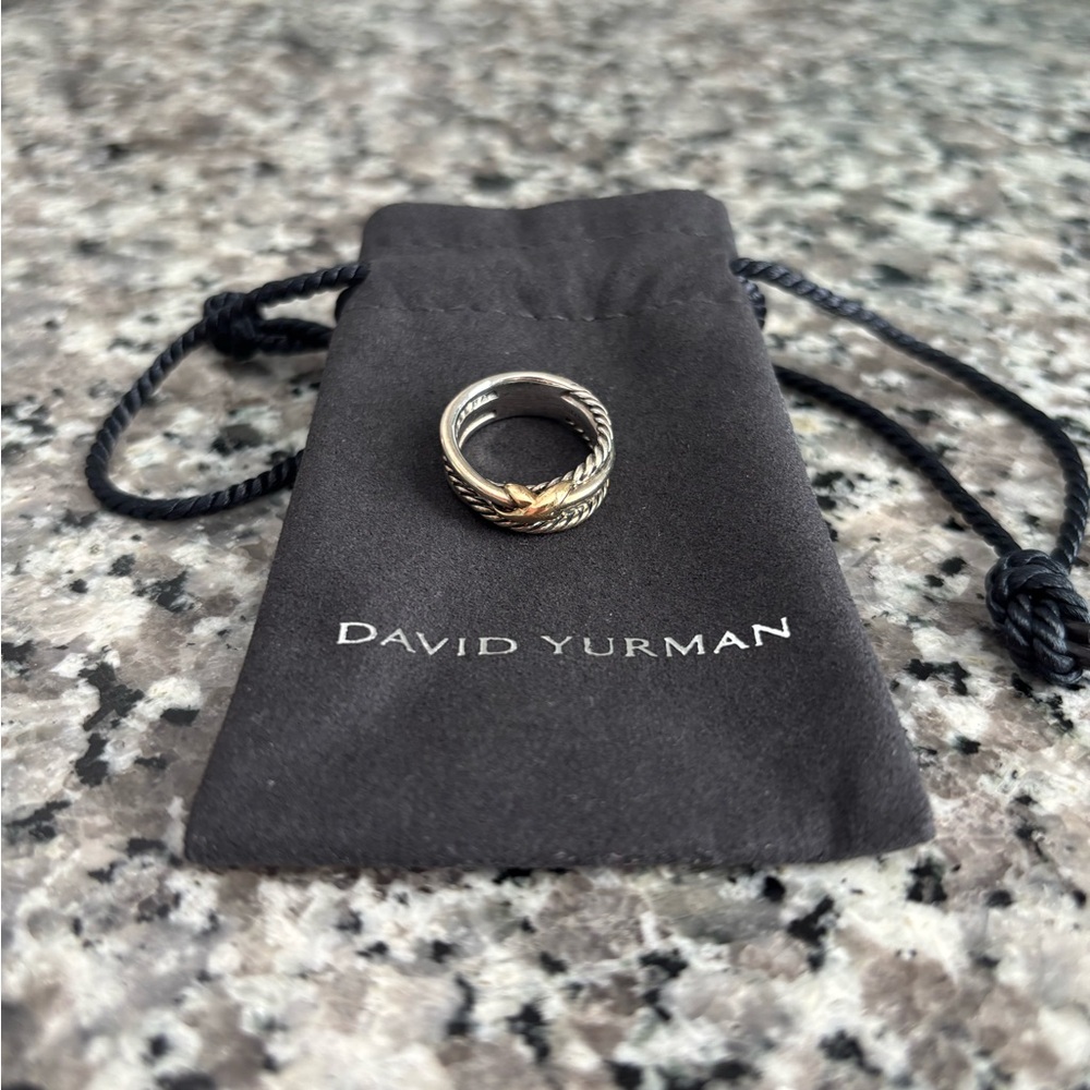 David Yurman Two-Tone Silver and Gold Ring